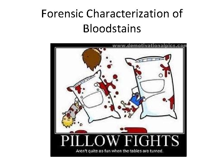 Forensic Characterization of Bloodstains 