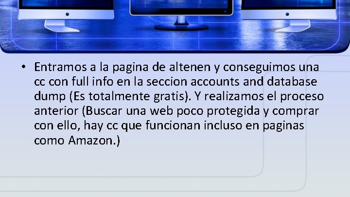  • Entramos a la pagina de altenen y conseguimos una cc con full