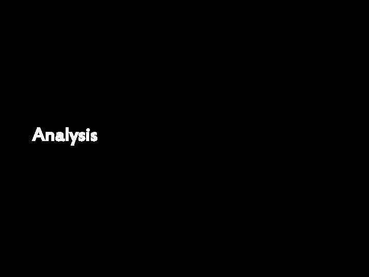 Analysis Analysis