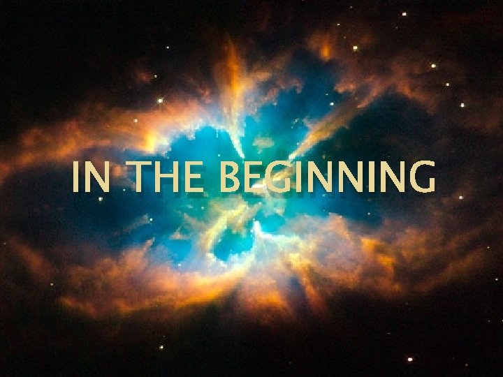 IN THE BEGINNING 
