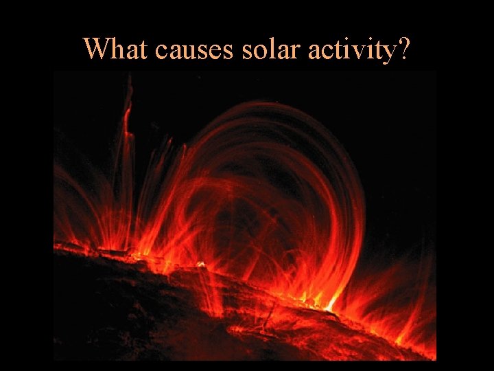 What causes solar activity? 