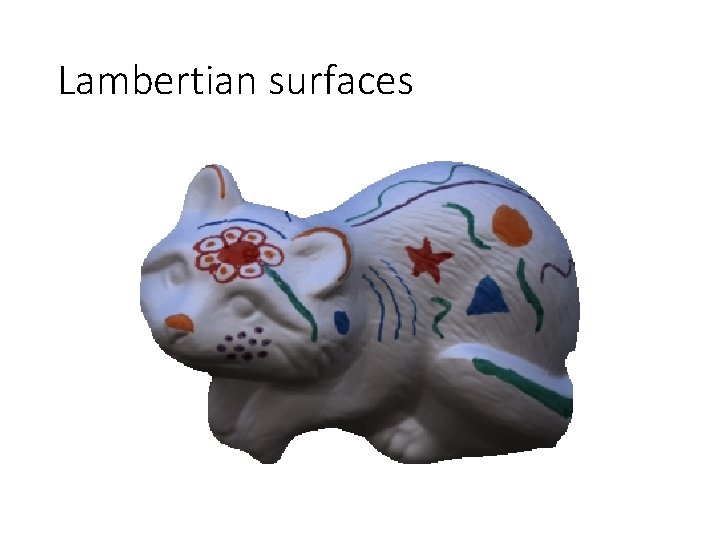 Lambertian surfaces 
