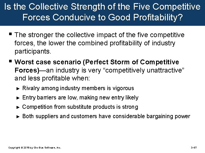 Is the Collective Strength of the Five Competitive Forces Conducive to Good Profitability? § Is the Collective Strength of the Five Competitive Forces Conducive to Good Profitability? §