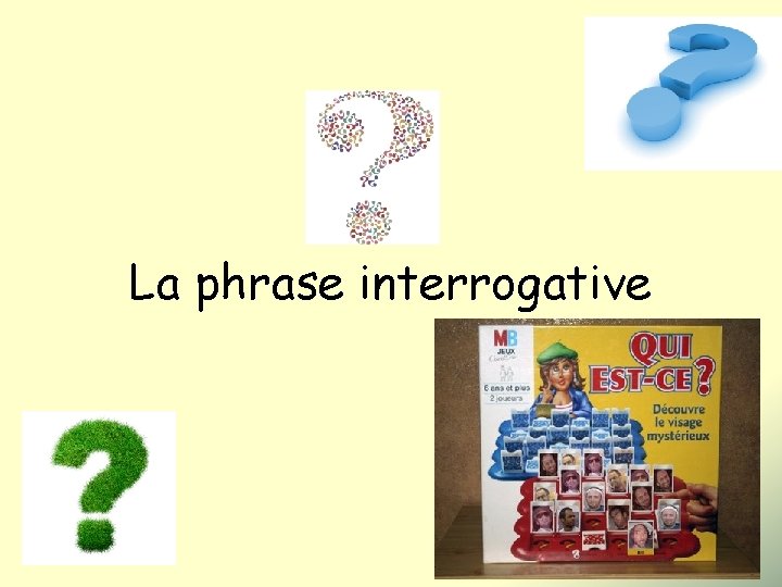 La phrase interrogative 