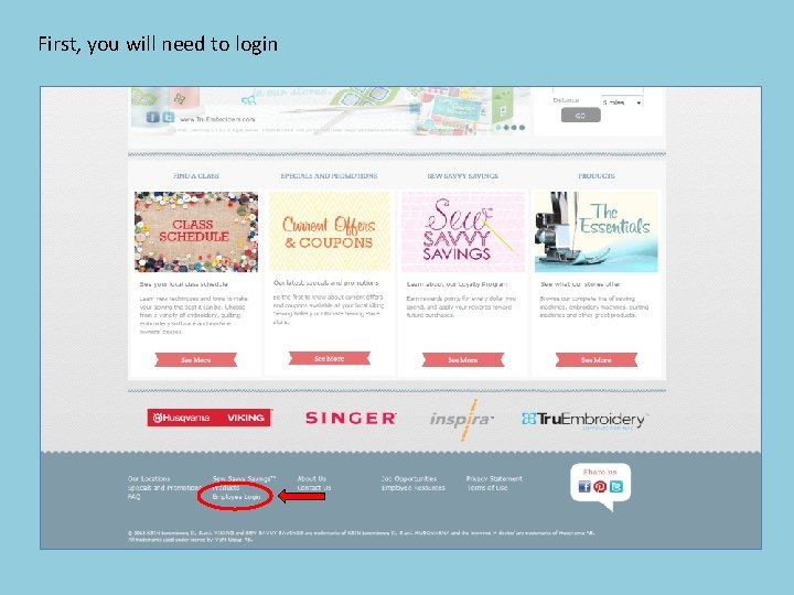 First, you will need to login 