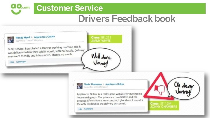 Customer Service Drivers Feedback book Basically, pretty boring stuff. . 