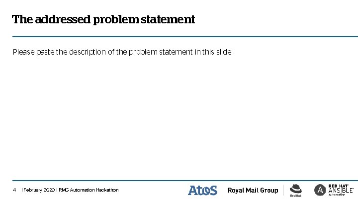 The addressed problem statement Please paste the description of the problem statement in this