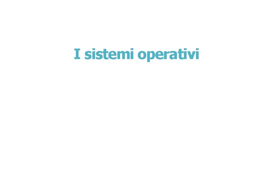 I sistemi operativi 