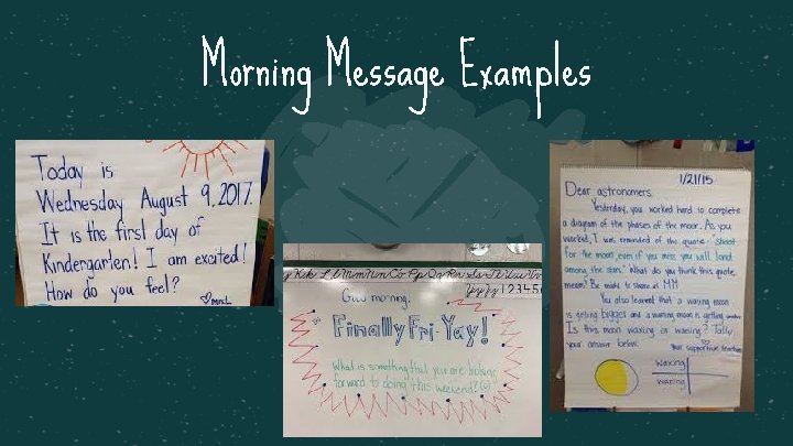 Morning Message Examples 