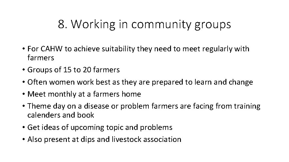 Community Animal Health Workers best practice Microbusiness Module
