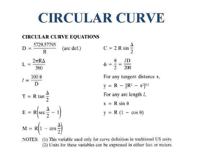 CIRCULAR CURVE 