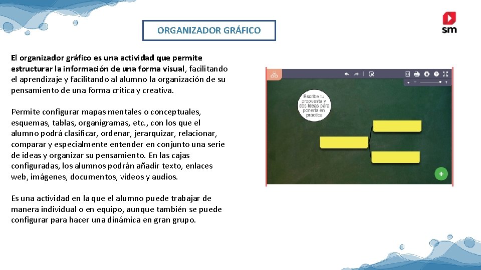 ORGANIZADOR GRÁFICO El organizador gráfico es una actividad que permite estructurar la información de ORGANIZADOR GRÁFICO El organizador gráfico es una actividad que permite estructurar la información de