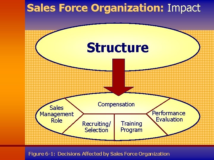 Sales Force Organization: Impact Structure Sales Management Role Compensation Recruiting/ Selection Training Program Performance