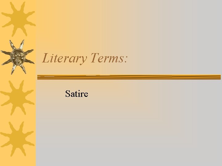 Literary Terms: Satire 