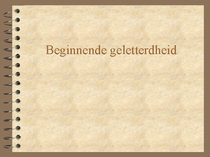 Beginnende geletterdheid 
