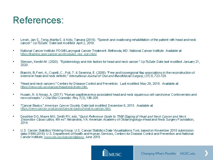 References: • Lewin, Jan S. , Teng, Marita S. & Kotz, Tamara (2019). “Speech