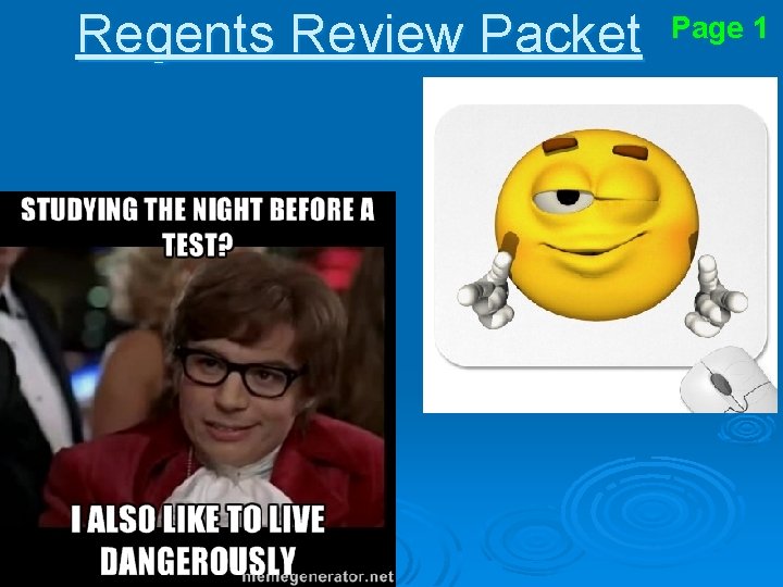 Regents Review Packet Page 1 