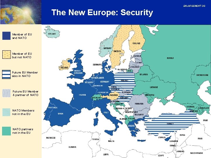 ENLARGEMENT DG The New Europe: Security Member of EU and NATO Member of EU ENLARGEMENT DG The New Europe: Security Member of EU and NATO Member of EU