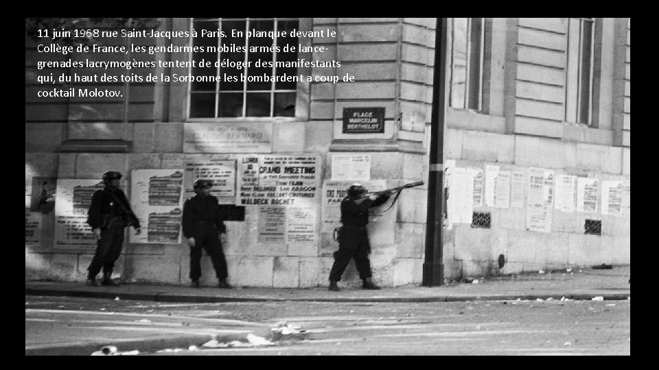 11 juin 1968 rue Saint-Jacques à Paris. En planque devant le Collège de France, 11 juin 1968 rue Saint-Jacques à Paris. En planque devant le Collège de France,