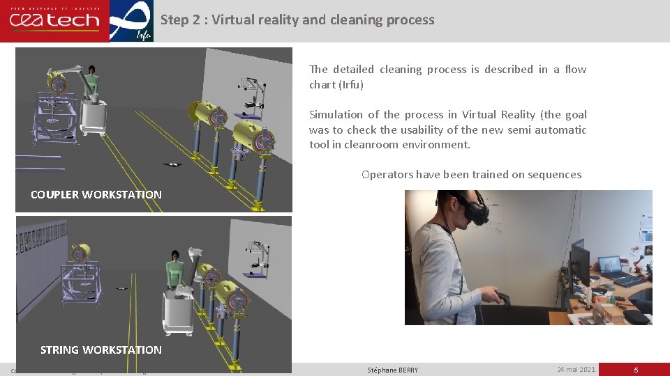Step 2 : Virtual reality and cleaning process The detailed cleaning process is described