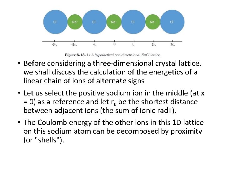  • Before considering a three-dimensional crystal lattice, we shall discuss the calculation of