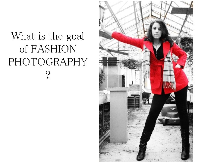 What is the goal of FASHION PHOTOGRAPHY ? What is the goal of FASHION PHOTOGRAPHY ?