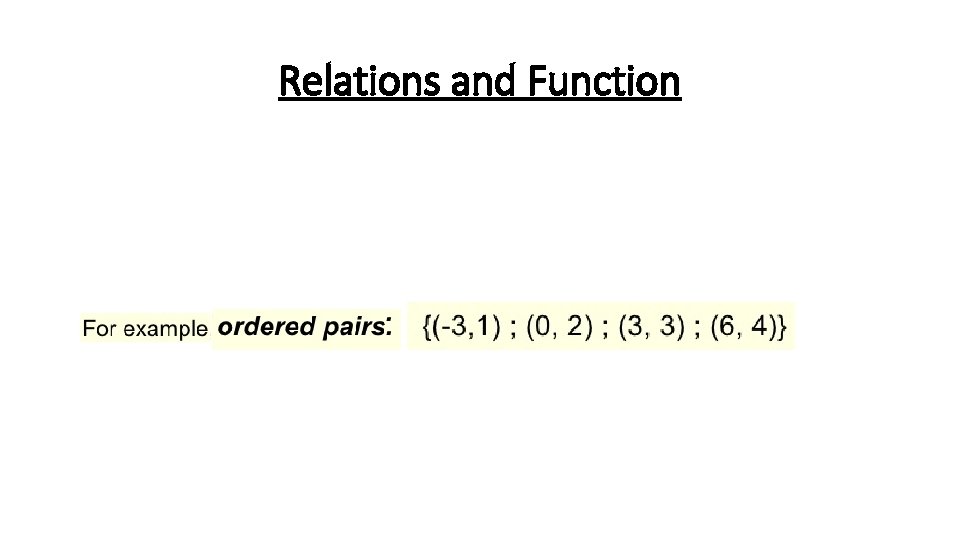 Relations and Function 