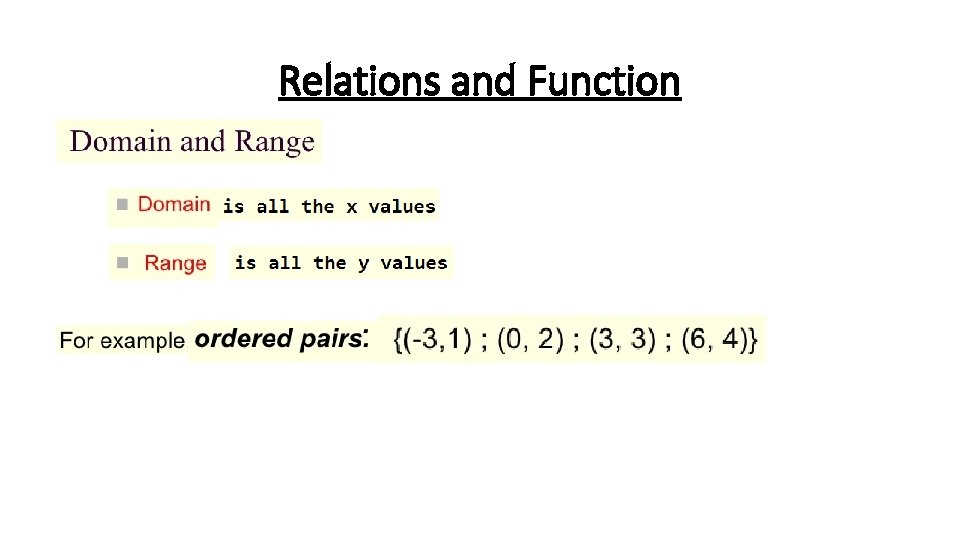 Relations and Function 