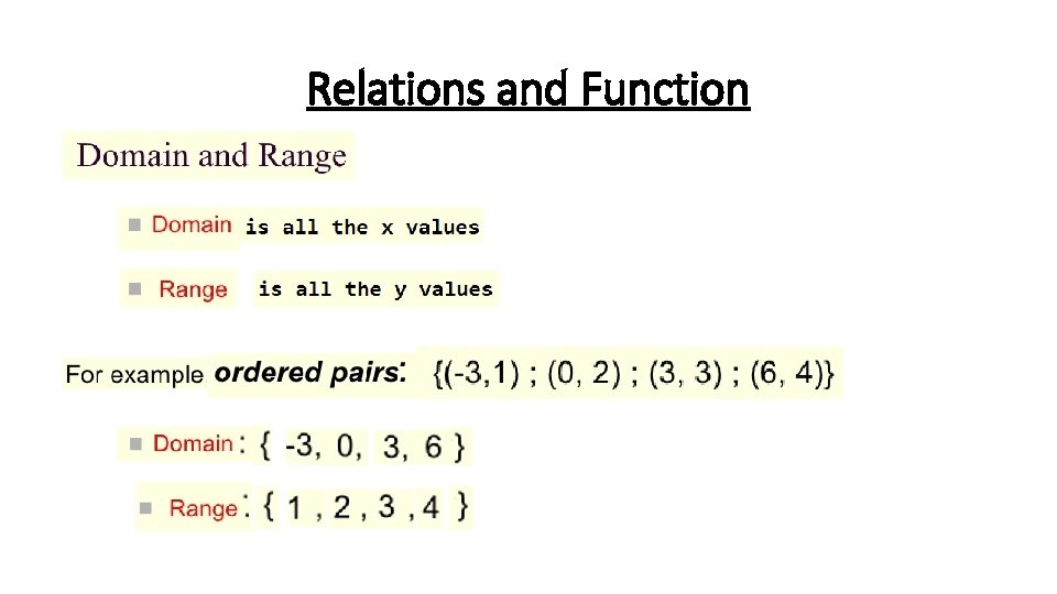 Relations and Function 