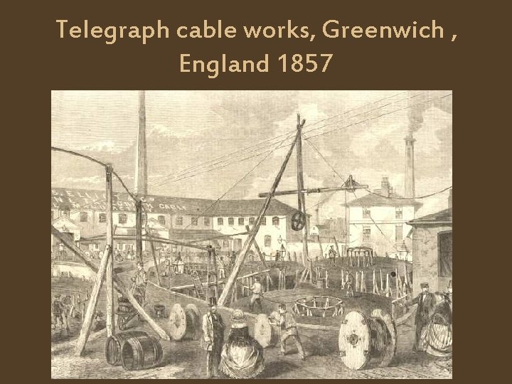 Telegraph cable works, Greenwich , England 1857 