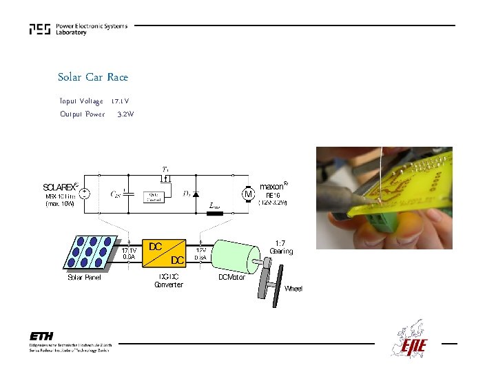 Solar Car Race Input Voltage 17. 1 V Output Power 3. 2 W 