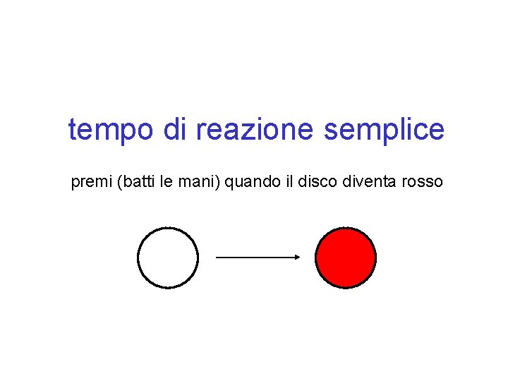 tempo di reazione semplice premi (batti le mani) quando il disco diventa rosso 