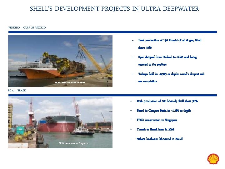 SHELL’S DEVELOPMENT PROJECTS IN ULTRA DEEPWATER PERDIDO – GULF OF MEXICO – Peak production