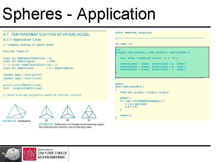 Spheres - Application Spheres - Application