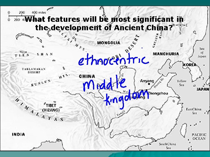What features will be most significant in the development of Ancient China? 