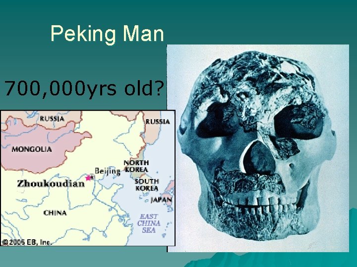 Peking Man 700, 000 yrs old? 