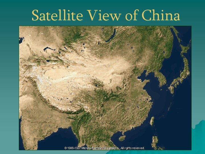 Satellite View of China 