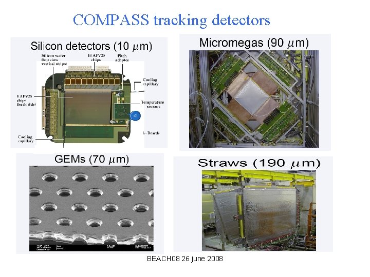 COMPASS tracking detectors BEACH 08 26 june 2008 