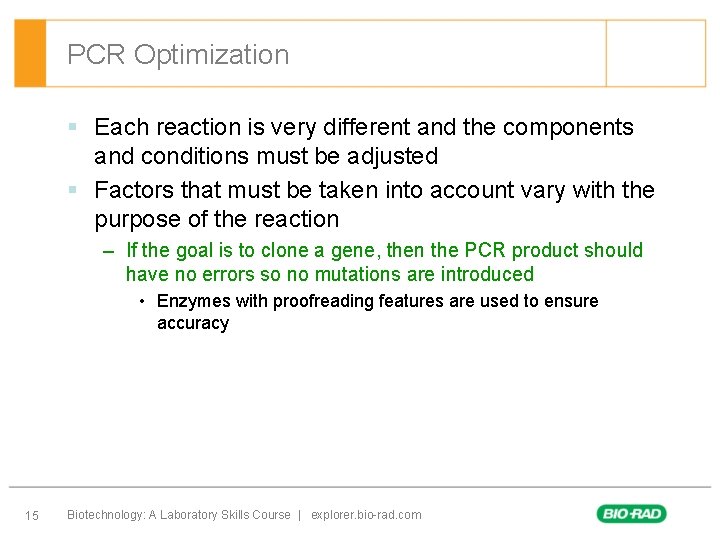 Pcr Condition Optimization The Polymerase Chain Reaction Chapter 6 Background Invention