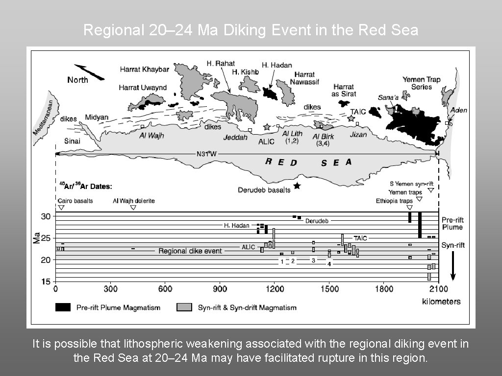 Regional 20– 24 Ma Diking Event in the Red Sea It is possible that