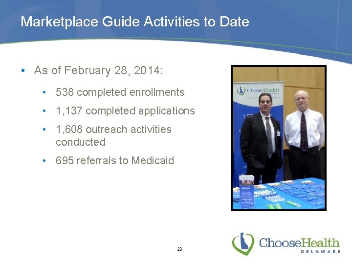 Marketplace Guide Activities to Date • As of February 28, 2014: • 538 completed