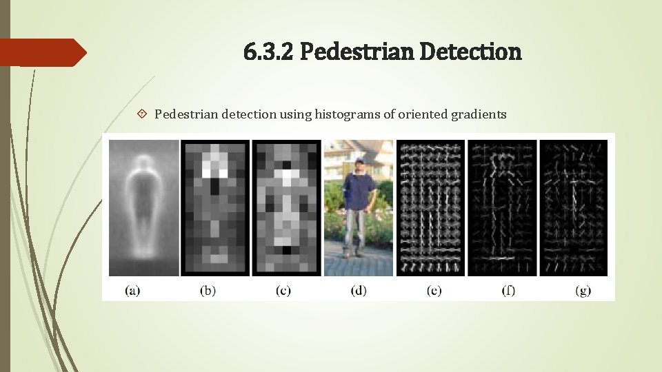 6. 3. 2 Pedestrian Detection Pedestrian detection using histograms of oriented gradients 