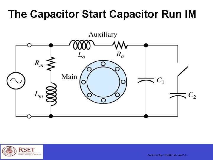 The Capacitor Start Capacitor Run IM 