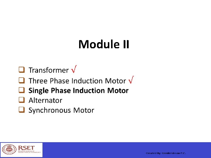 Module II 