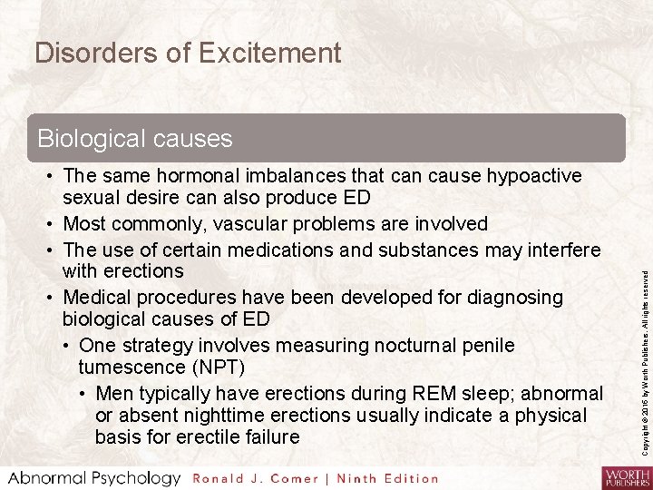 Disorders of Excitement • The same hormonal imbalances that can cause hypoactive sexual desire