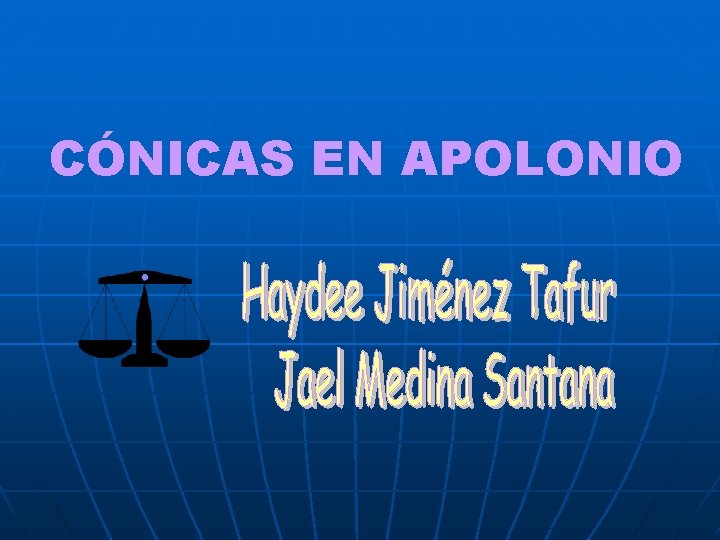 CÓNICAS EN APOLONIO 