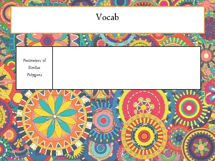 Vocab Perimeters of Similar Polygons Vocab Perimeters of Similar Polygons