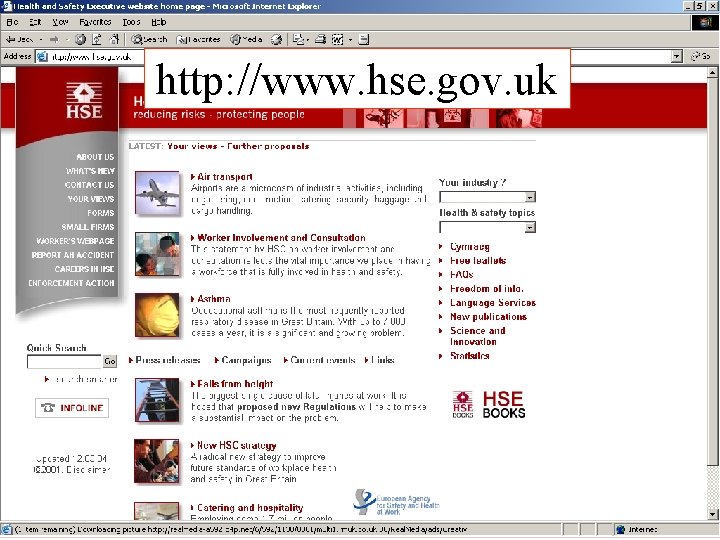 http: //www. hse. gov. uk 