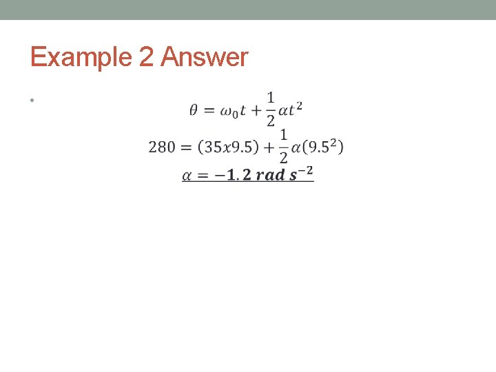 Example 2 Answer • 
