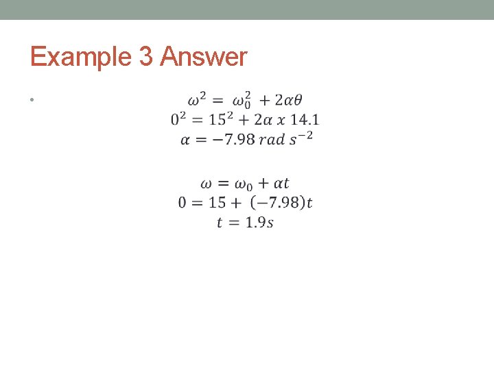 Example 3 Answer • 